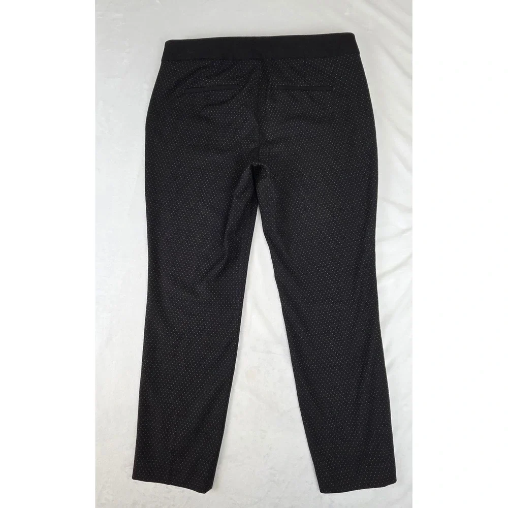 Express Dress Pants Women 10R Black Polka Dot Columnist Ankle Trousers Excellent